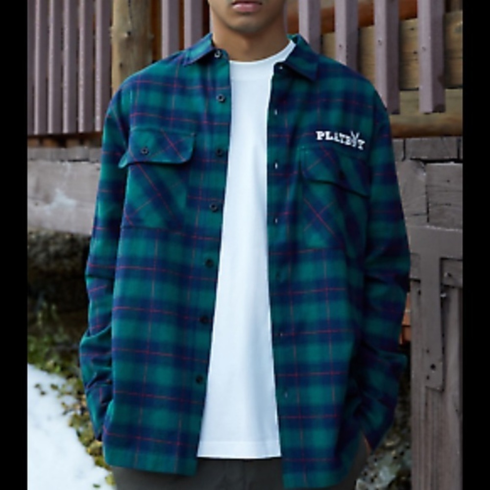 Playboy By Pacsun Cotton Flannel Shirt Sz medium men’s